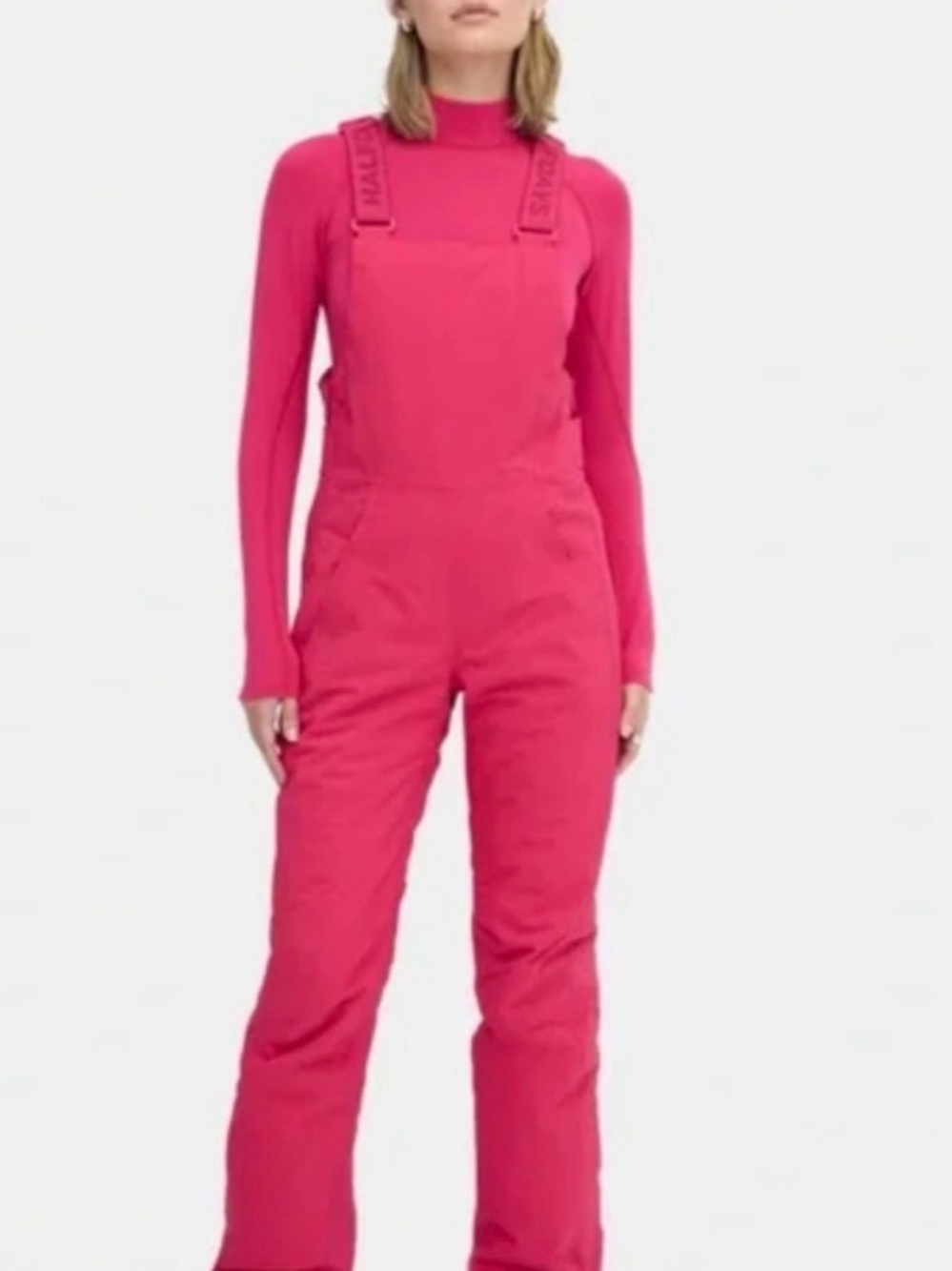 Halfdays Carson Bib Ski Pants Rhubarb Pink Medium